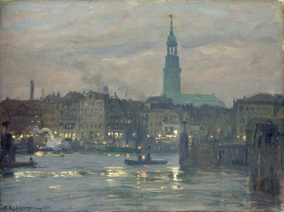 Accendere le luci, 1904 da Friedrich Kallmorgen